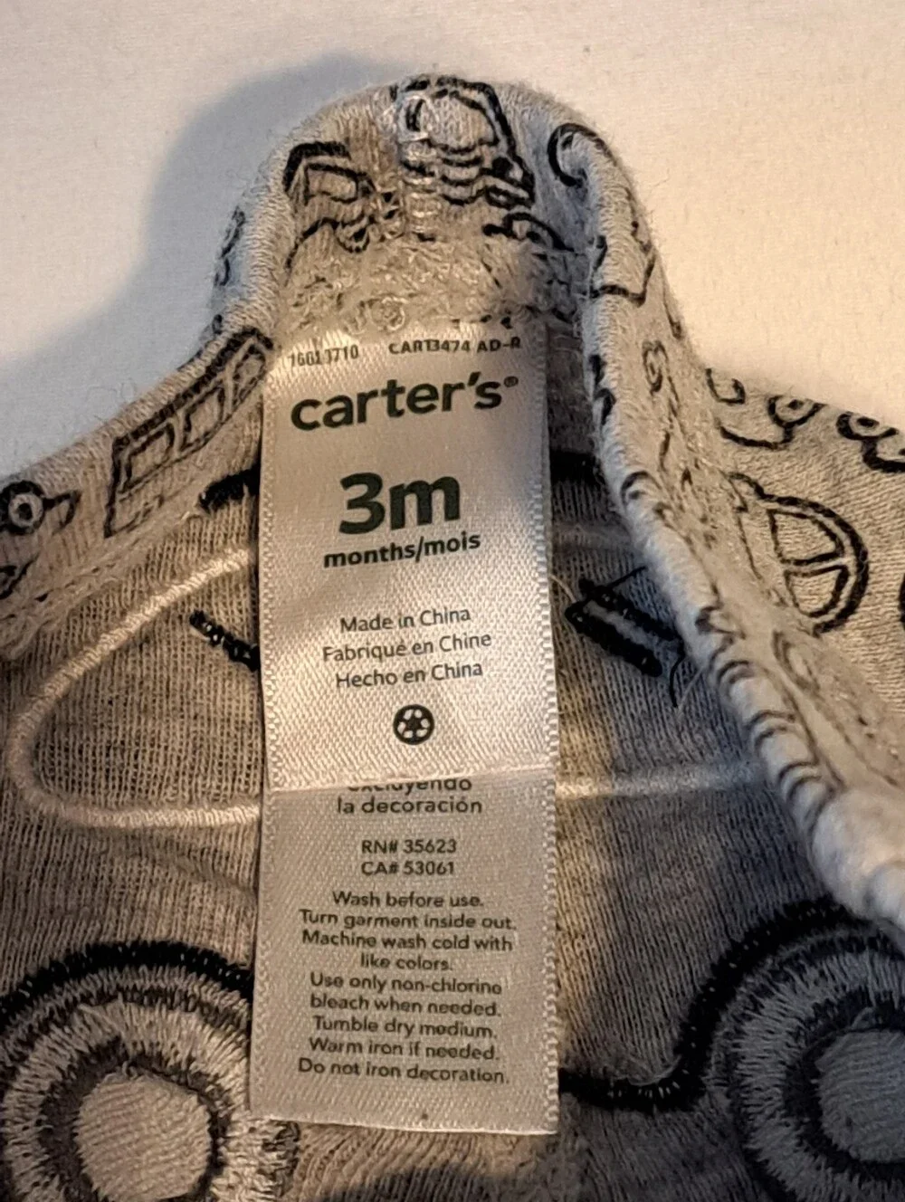 Baby Boys Pants Size 3 Months Carter's  Baby Bib Bundle